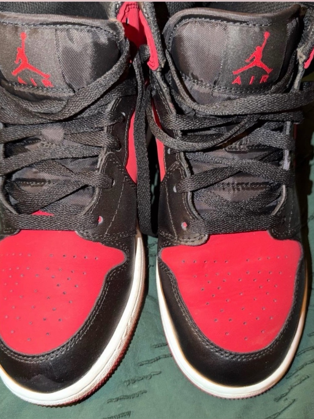 Air Jordan Retro High Top Sneakers - Black/Red